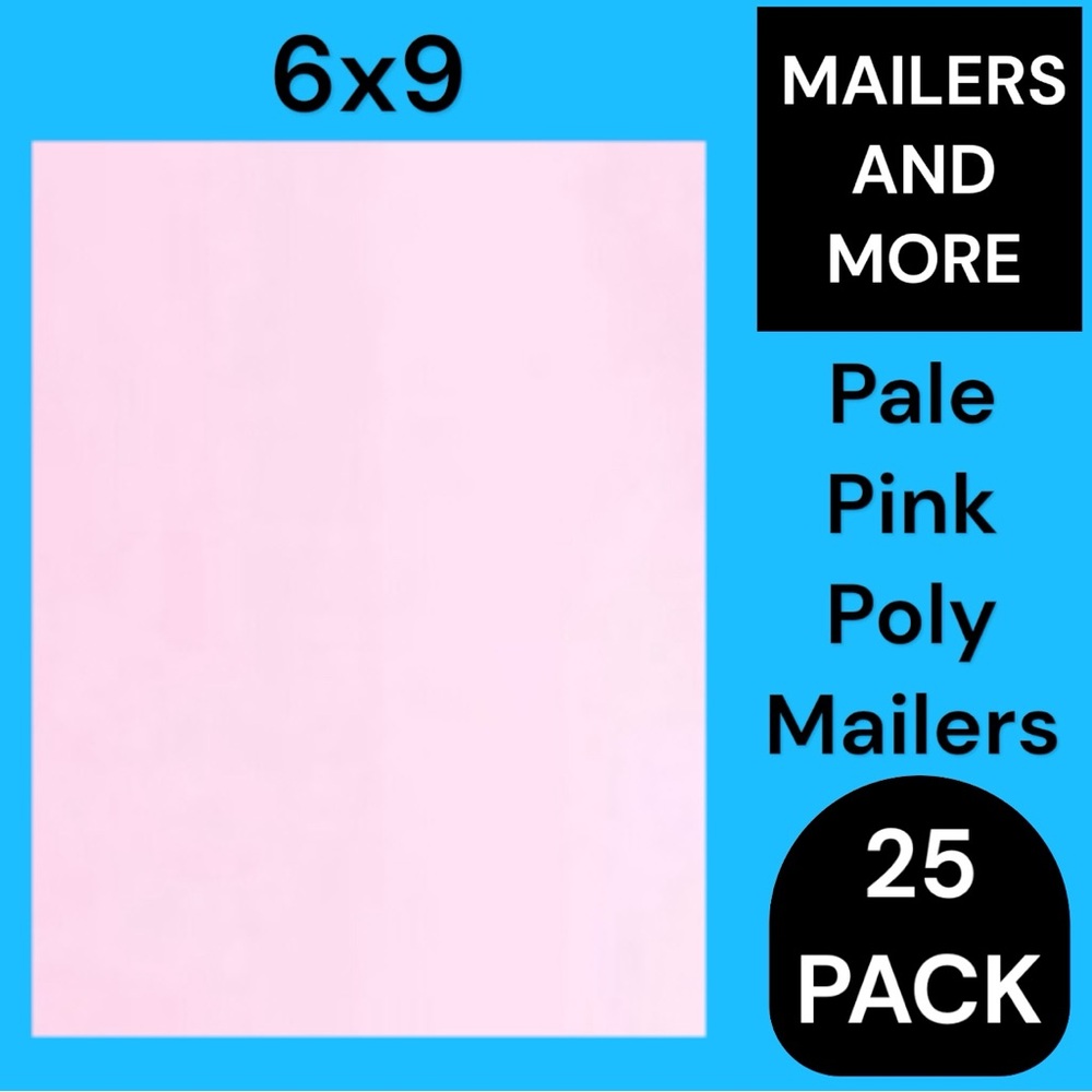 25 6X9 Poly Mailers Pale Pink Shipping Envelopes PRICE IS FIRM - Picture 2 of 6